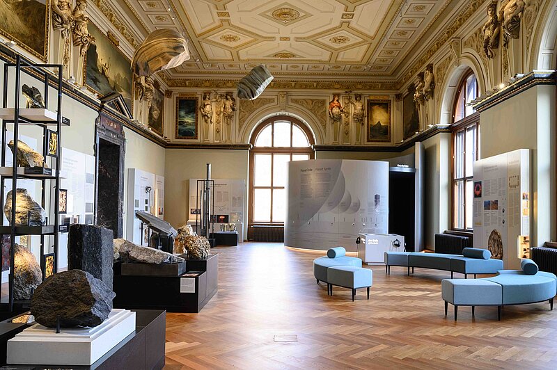 View of the new Room 6 with the theme "The Earth" at the the Natural History Museum Vienna. 