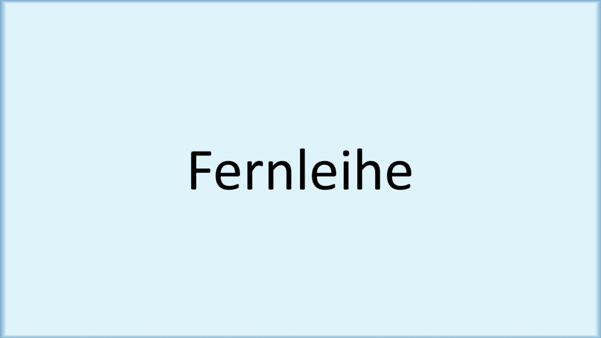 Fernleihe