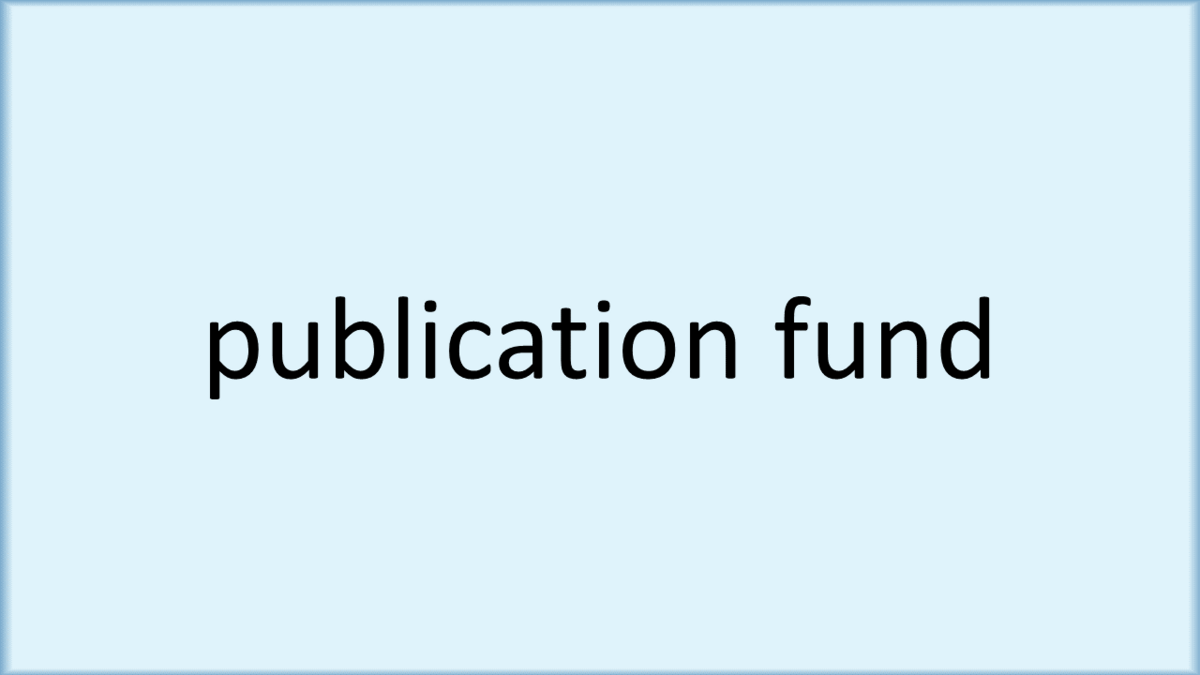 publication fund