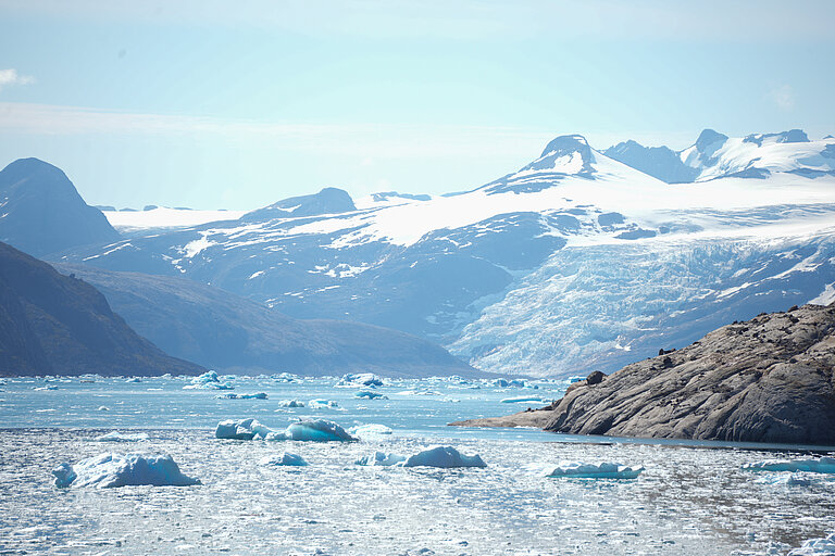 Glacier off the coast of Greenland. 