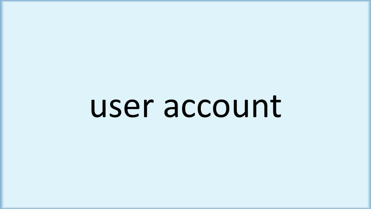 user account