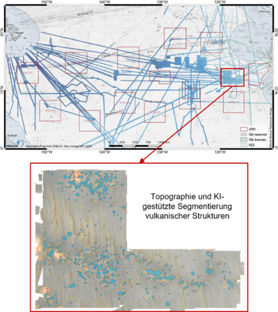 Geological classification of volcanic structures on the seabed